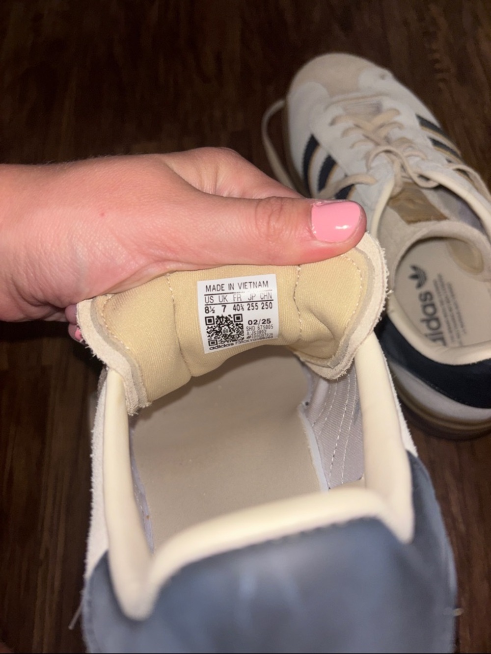 Adidas Gazelle Black, Gold and Tan - Like New - Picture 3 of 5